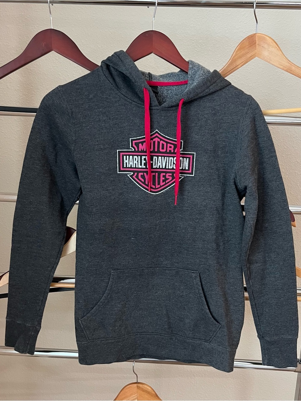Harley Davidson Womens Sz Small Hooded Sweatshirt Smokin Harley Davidson Winston